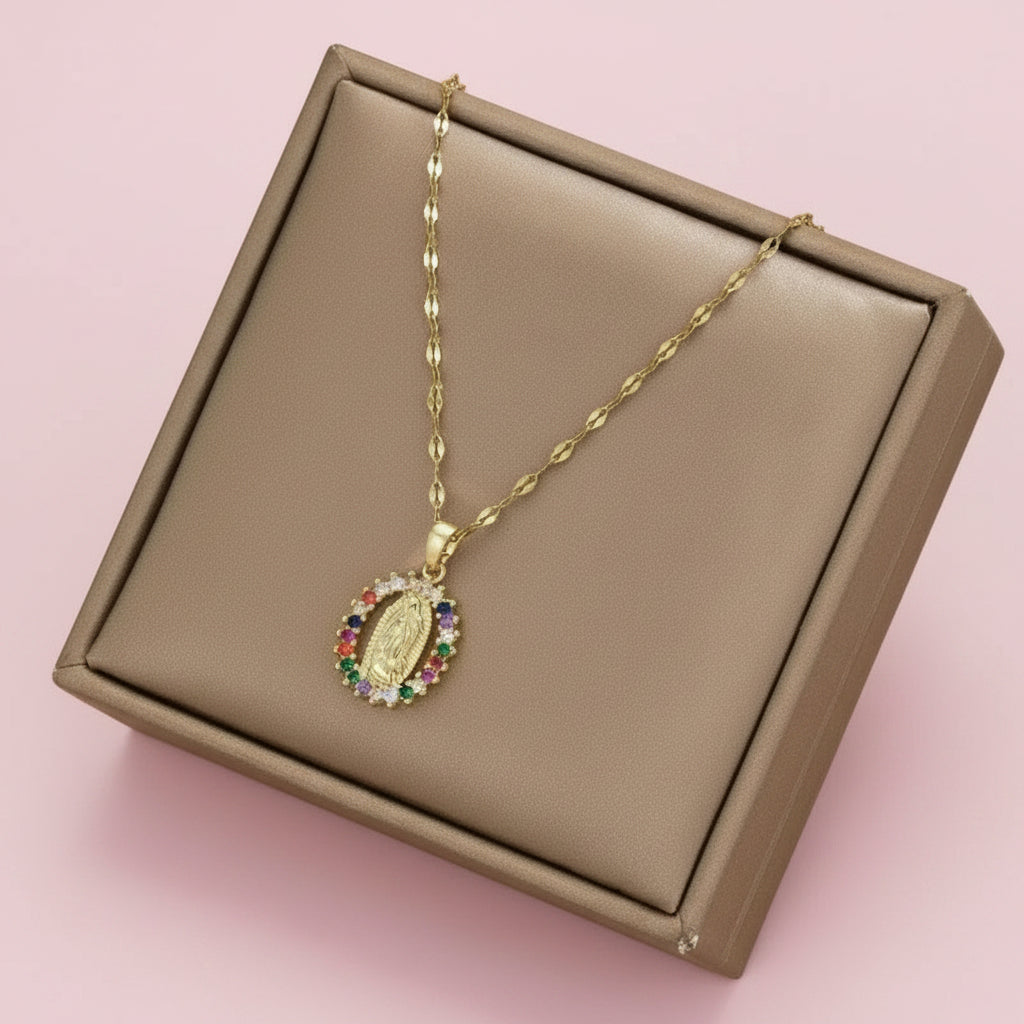Virgin Mary Hollow Necklace