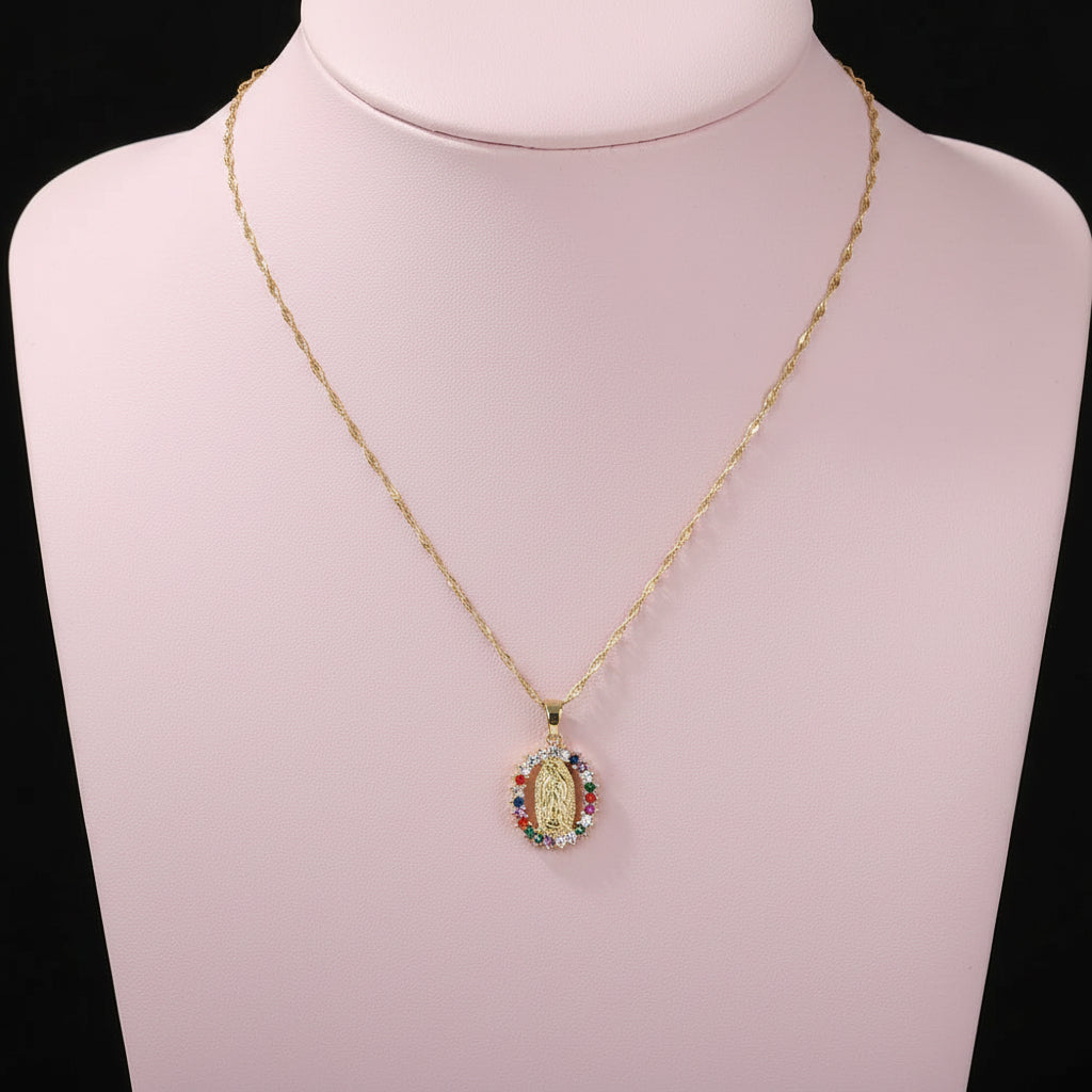 Virgin Mary Hollow Necklace