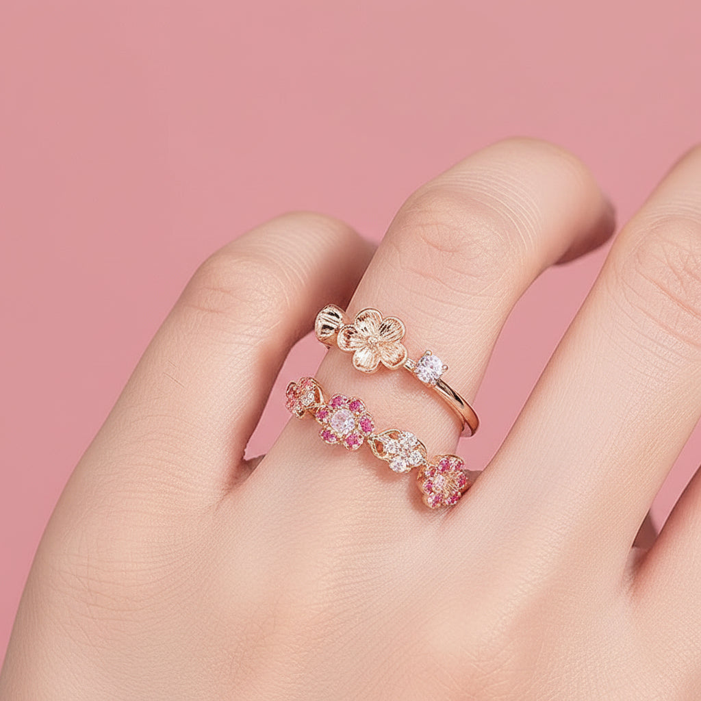 Rose Gold Blossom Ring