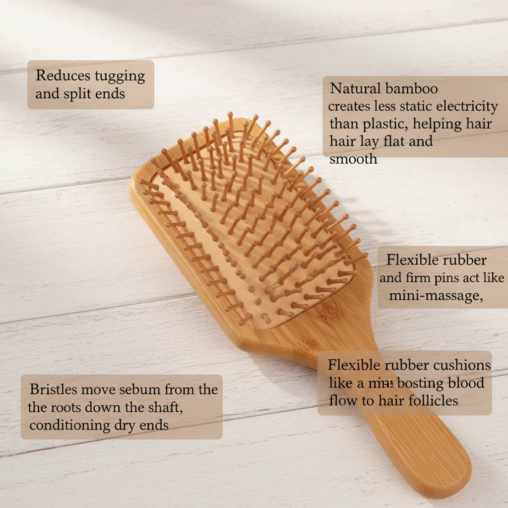 Natural Bamboo Hairbrush