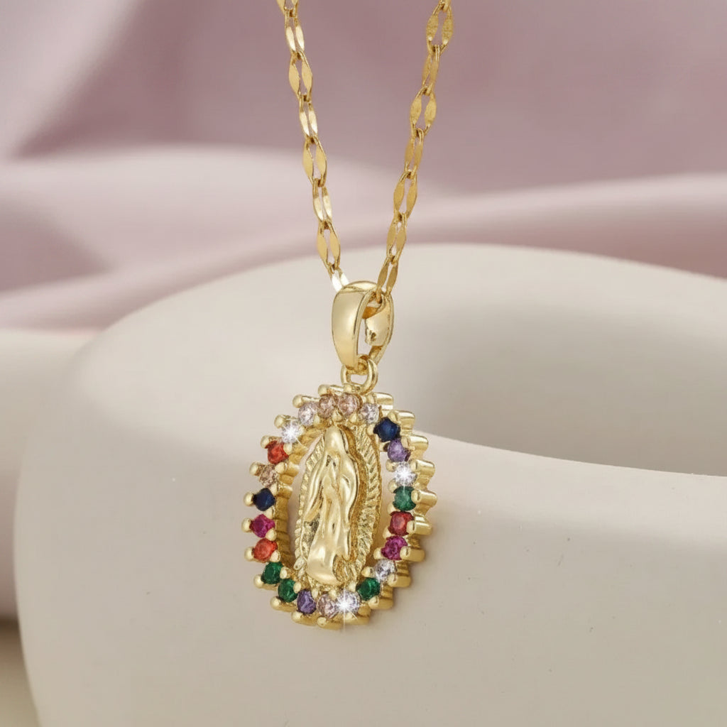 Virgin Mary Hollow Necklace